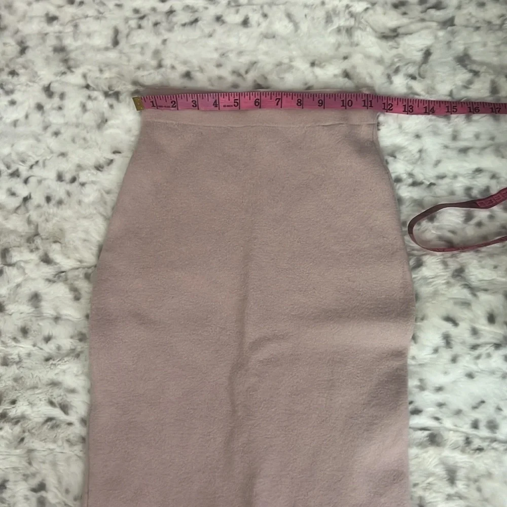 The group babaton aritzia skirt pink blush thick sexy slit in back warm luxury